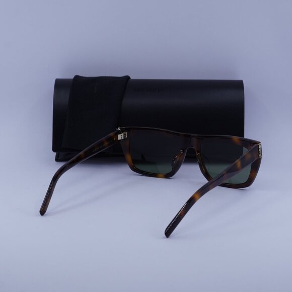 Saint Laurent SL M131/F 003 Square Sunglasses - Havana\Green - Picture 9 of 9